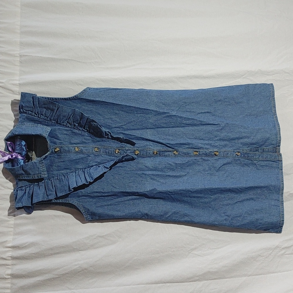 Spoon Jean Sleeveless Ruffle Dress